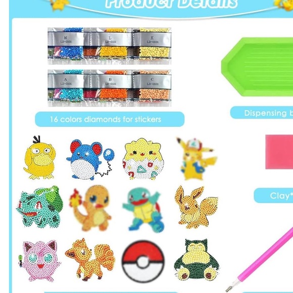 Diamond painting children , DYI diamond sticker kit - Picture 1 of 6